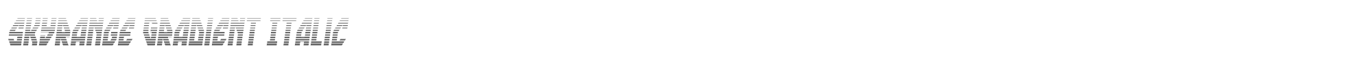 skyrange skyrangegradital.ttf font preview