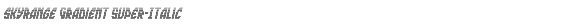 skyrange skyrangegradsuperital.ttf font preview