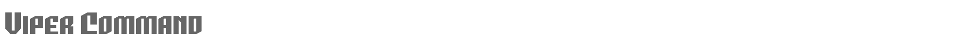 Sample characters Viper Command Font