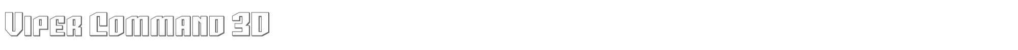 Viper Command vipercommand3d.ttf font preview