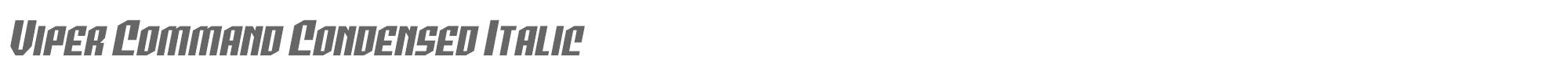 Viper Command vipercommandcondital.ttf font preview