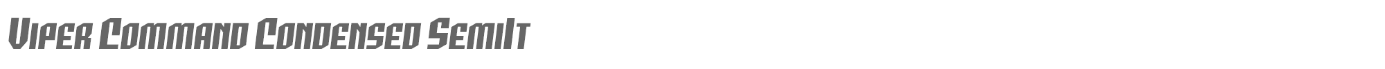 Viper Command vipercommandcondsemital.ttf font preview