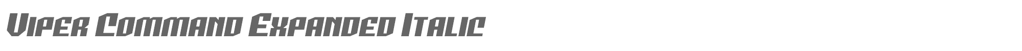 Viper Command vipercommandexpandital.ttf font preview