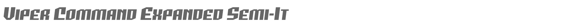 Viper Command vipercommandexpandsemital.ttf font preview