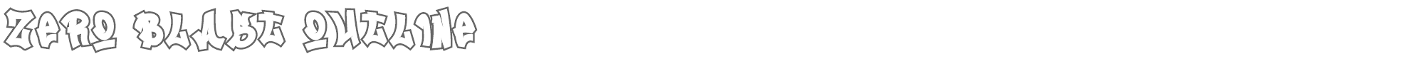 Zero Blast ZeroBlast-Outline.ttf font preview