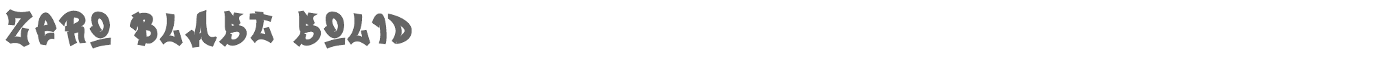 Zero Blast ZeroBlast-Solid.ttf font preview