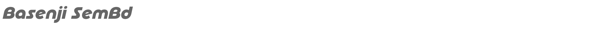 Basenji Basenji-SemiBoldSlanted.otf font preview