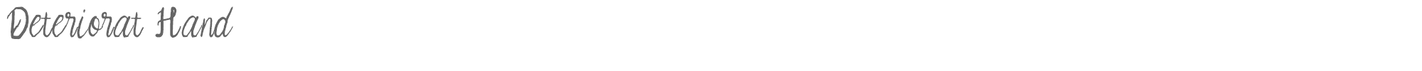 Sample characters Deteriorat Hand Font