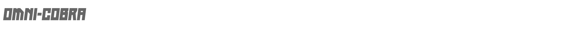 Sample characters Omni-cobra Font