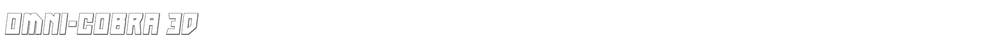 Omni-cobra omnicobra3d.ttf font preview