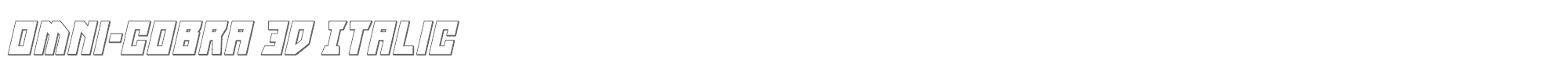 Omni-cobra omnicobra3dital.ttf font preview