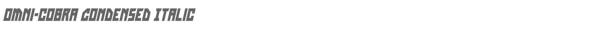 Omni-cobra omnicobracondital.ttf font preview