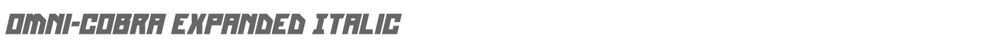 Omni-cobra omnicobraexpandital.ttf font preview
