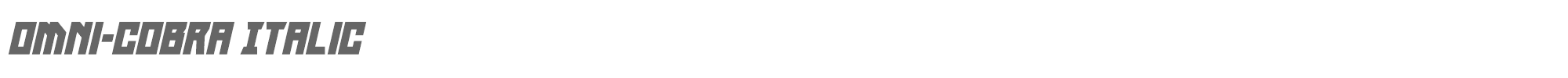 Omni-cobra omnicobraital.ttf font preview