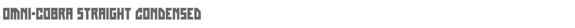 Omni-cobra omnicobrastraightcond.ttf font preview