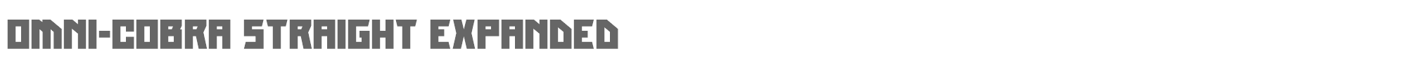 Omni-cobra omnicobrastraightexpand.ttf font preview