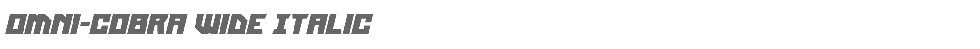 Omni-cobra omnicobraswideital.ttf font preview