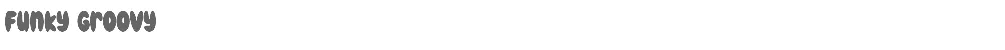 Sample characters Funky Groovy Font