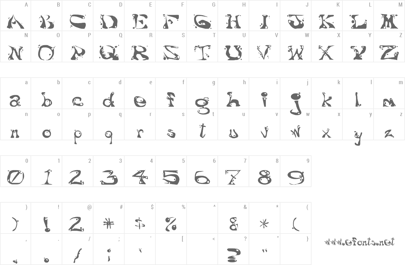 Font Aajax Surreal Freak preview