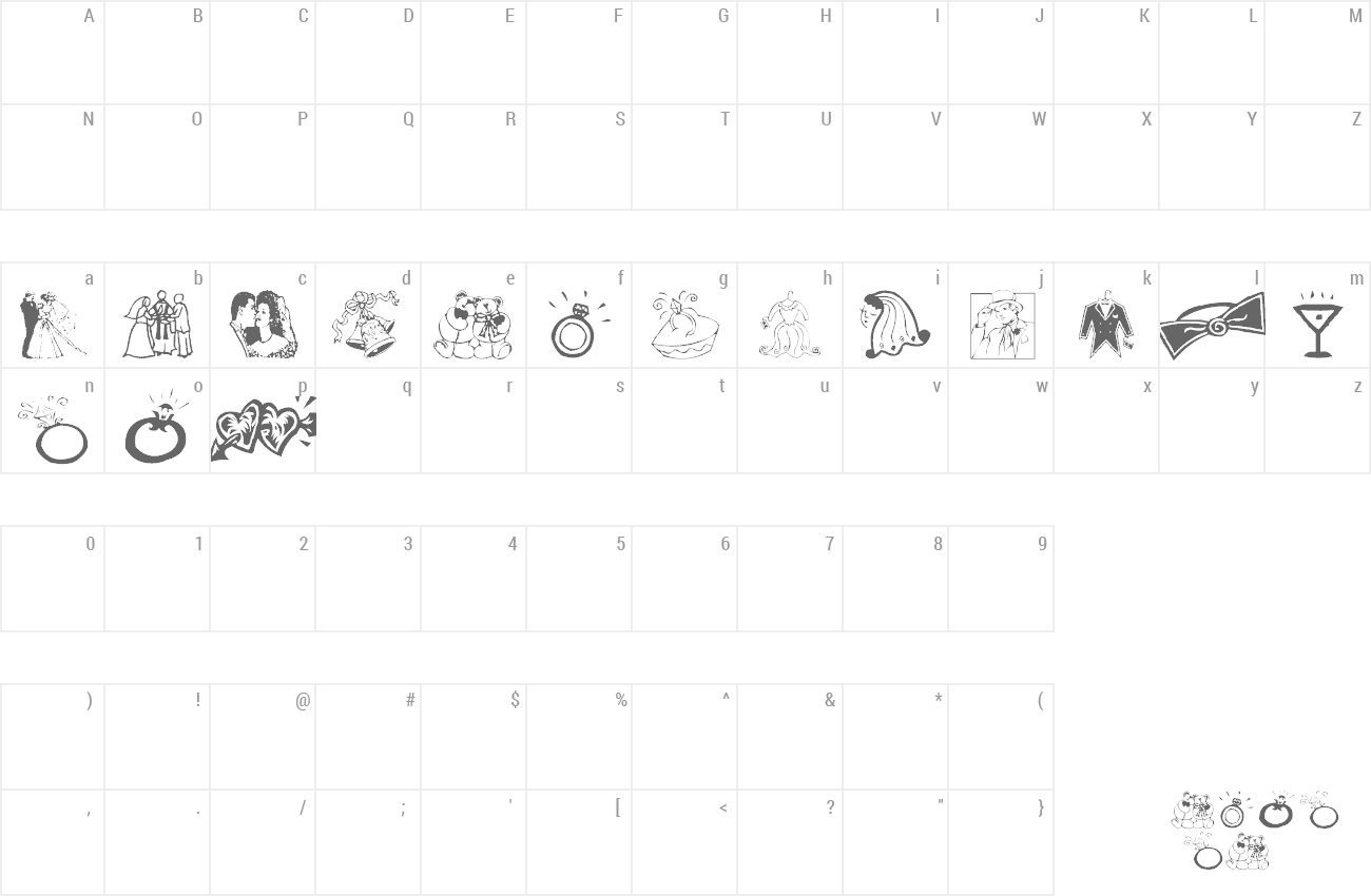Font AEZ Wedding Dings preview