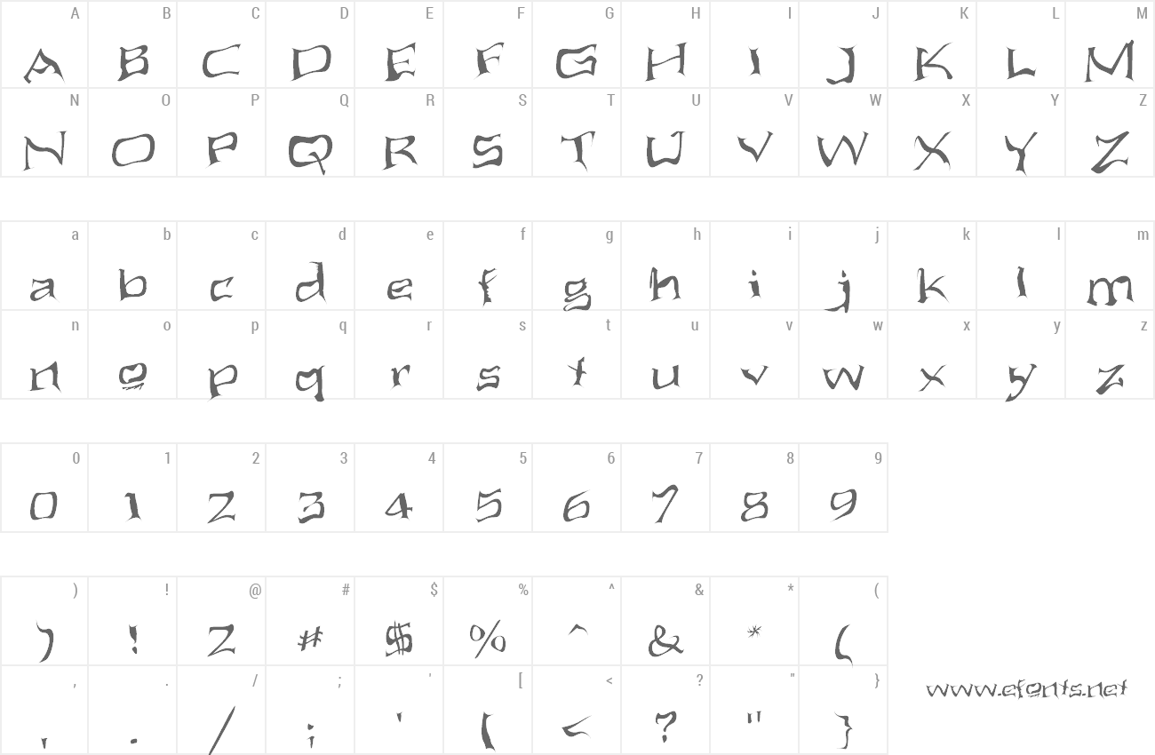 Font Aliens ate my mum preview