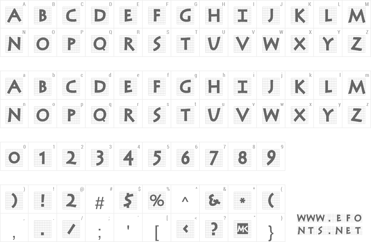 Font Antiqua In Grid preview