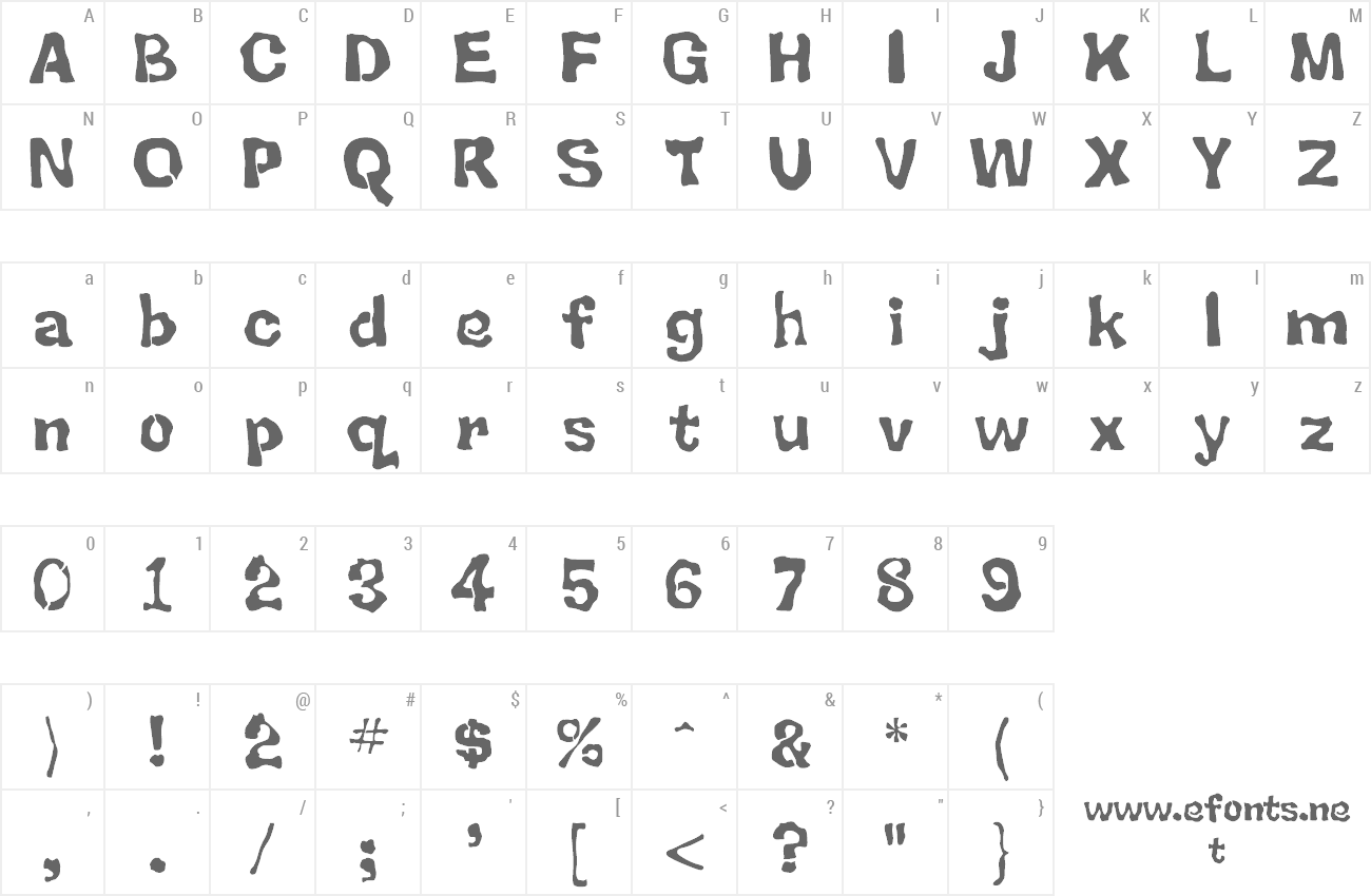 Font BackSplatter preview