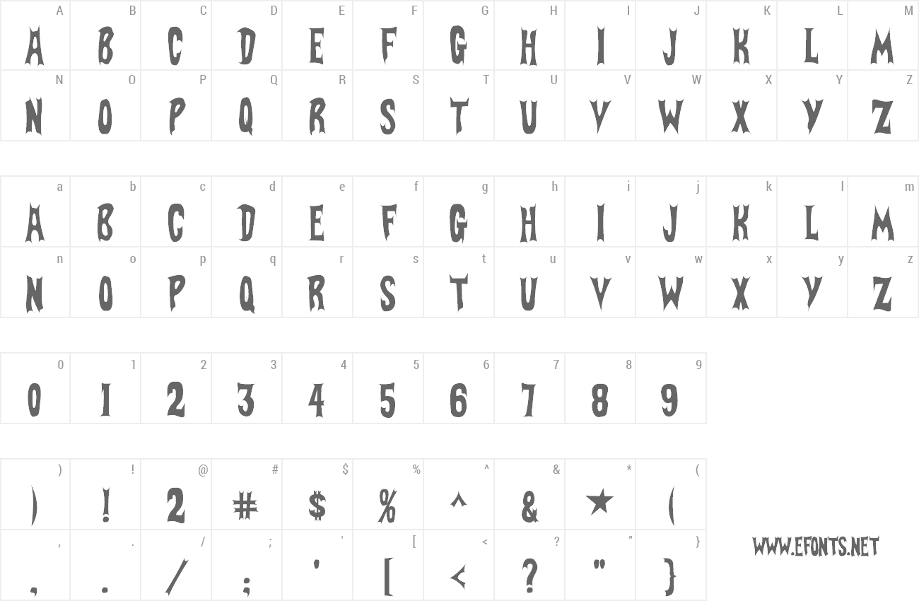 Font BatFont preview