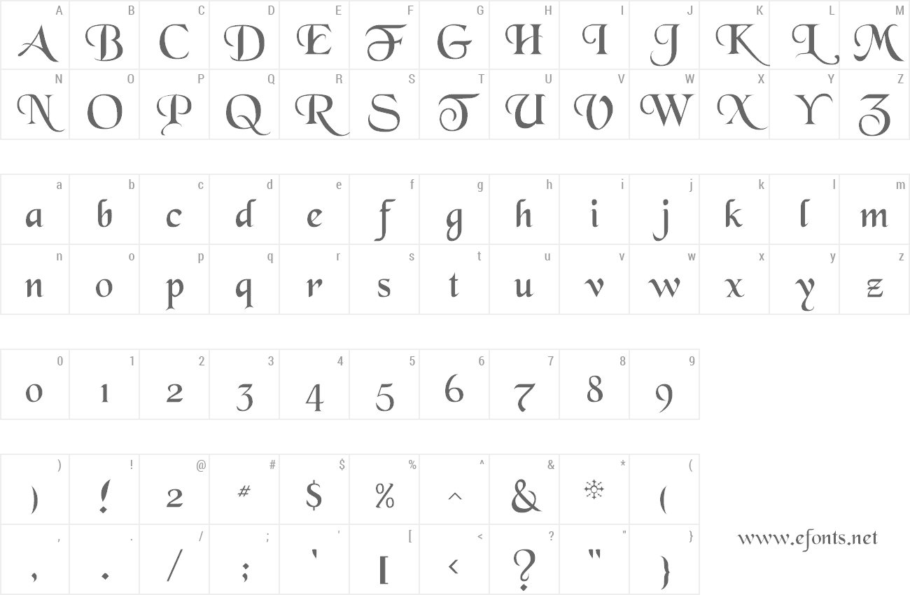 Font Black Chancery preview