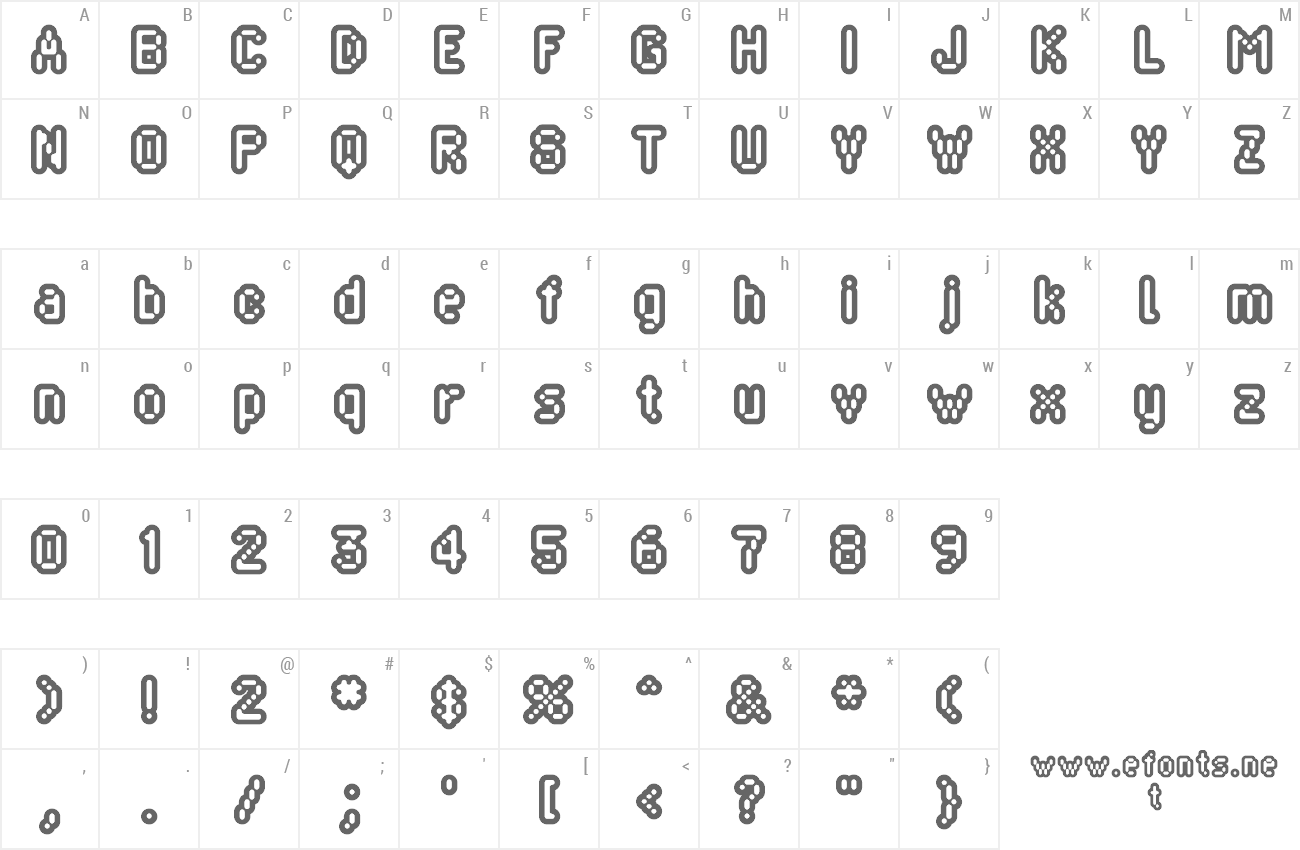 Font Blippia preview