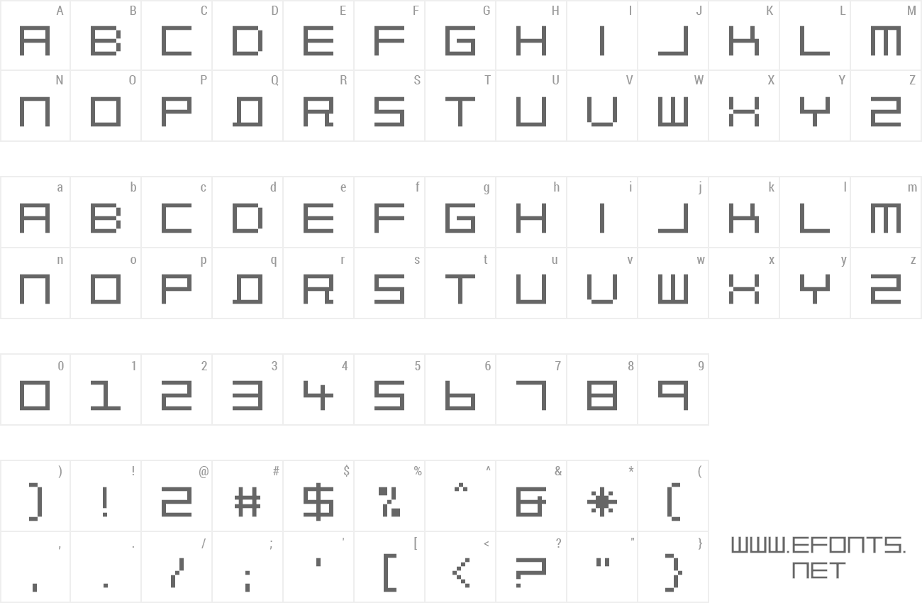 Font Block Out 2097 preview