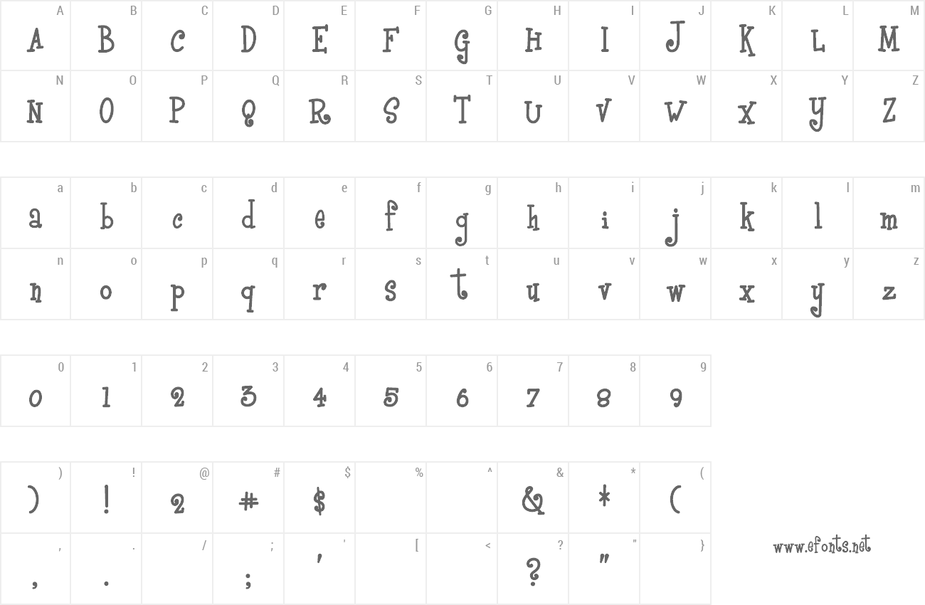 Font BoyzRGross preview