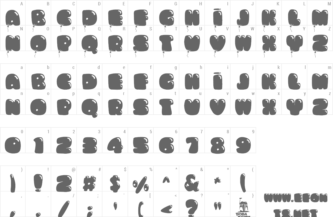 Font Bumbazoid preview