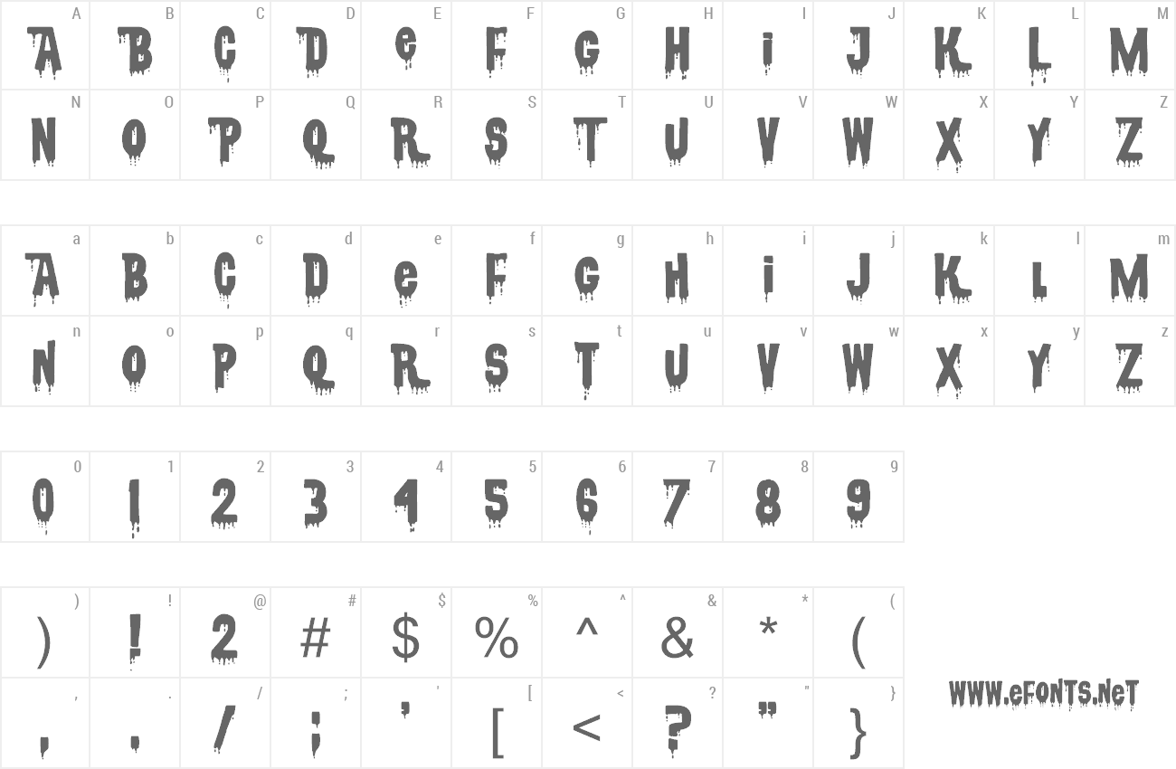 Font Children should not play with dead things preview