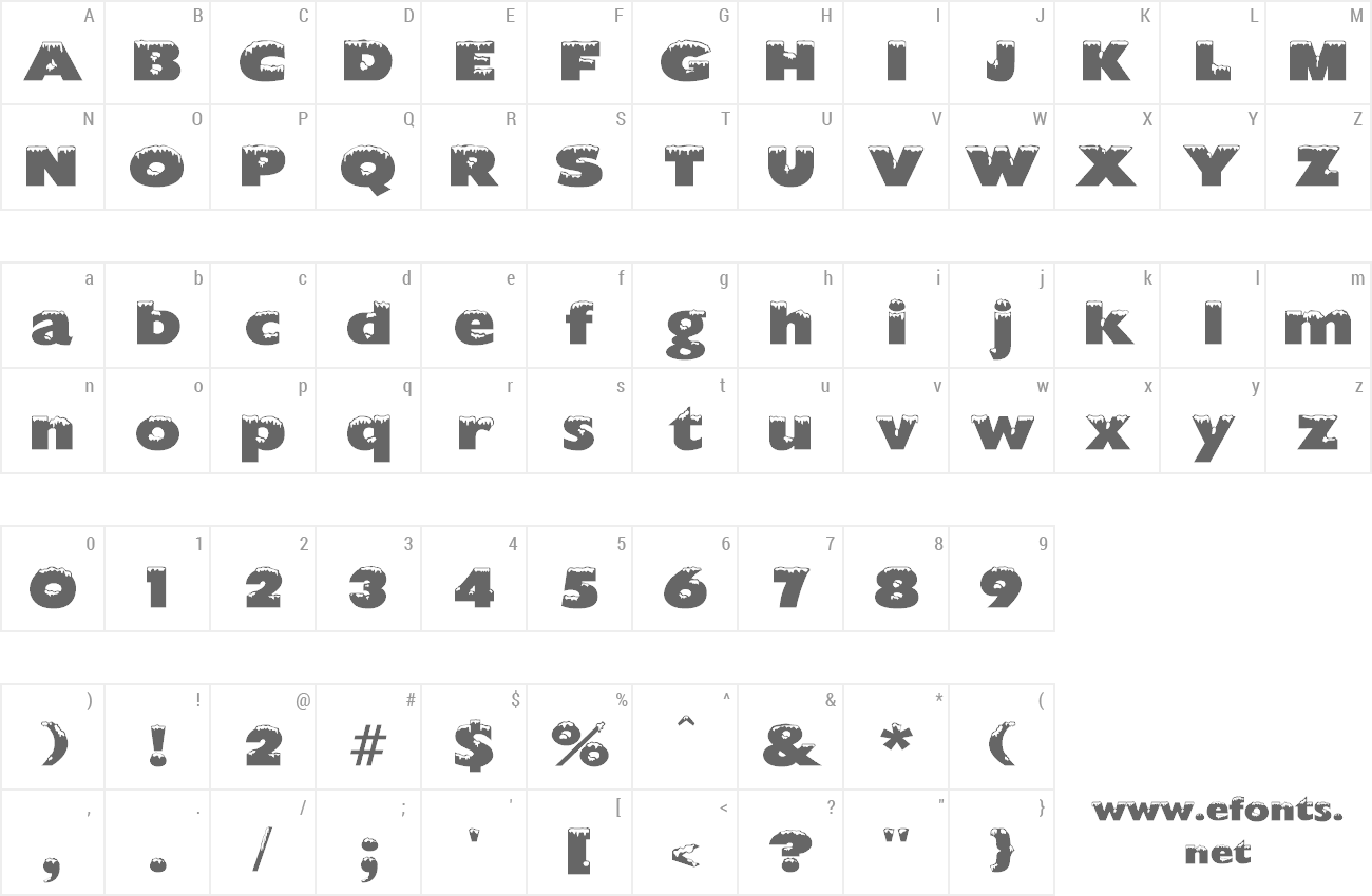 Font Chilled preview