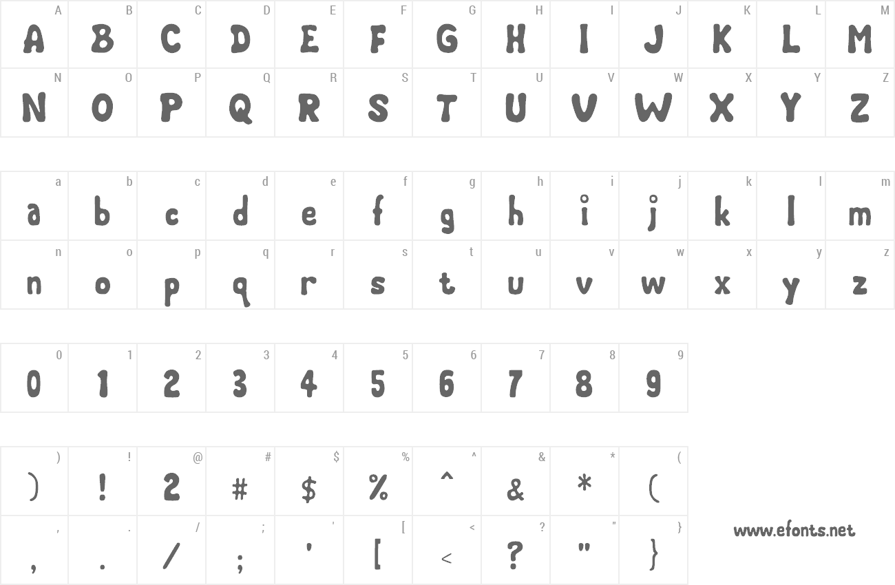 Font Chubby Cheeks preview