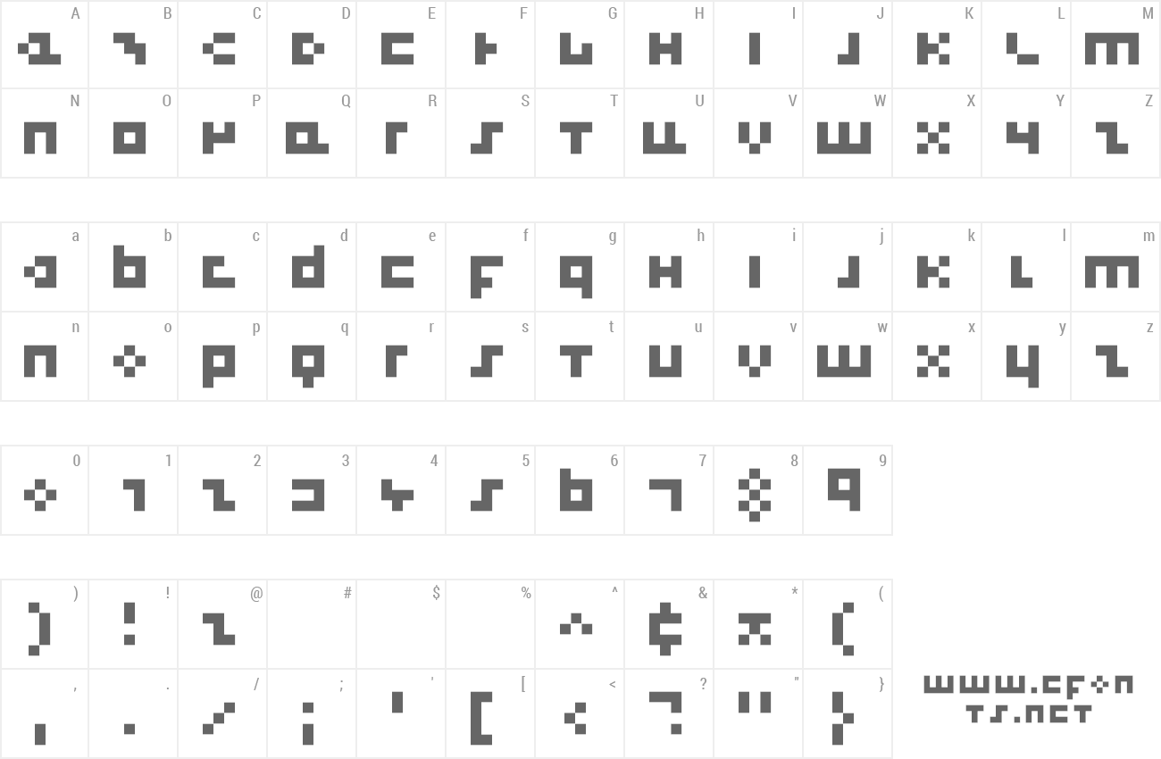 Font Cool Three Pixels preview
