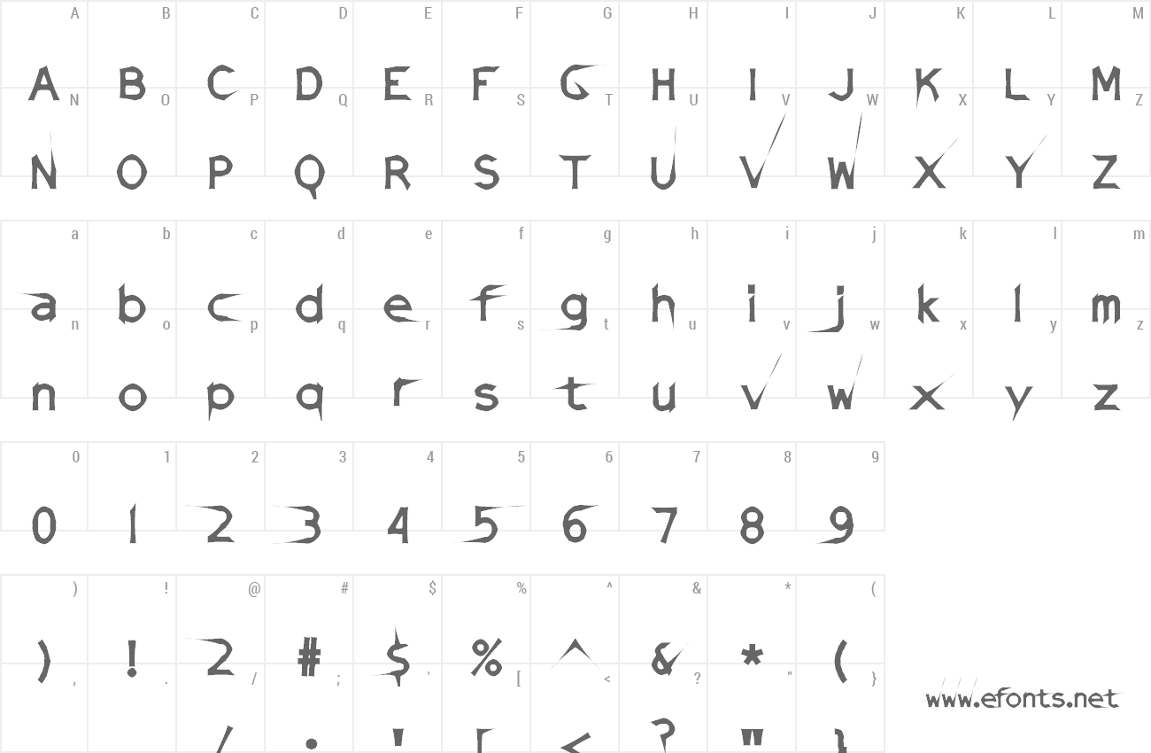 Font Damaged Sata preview