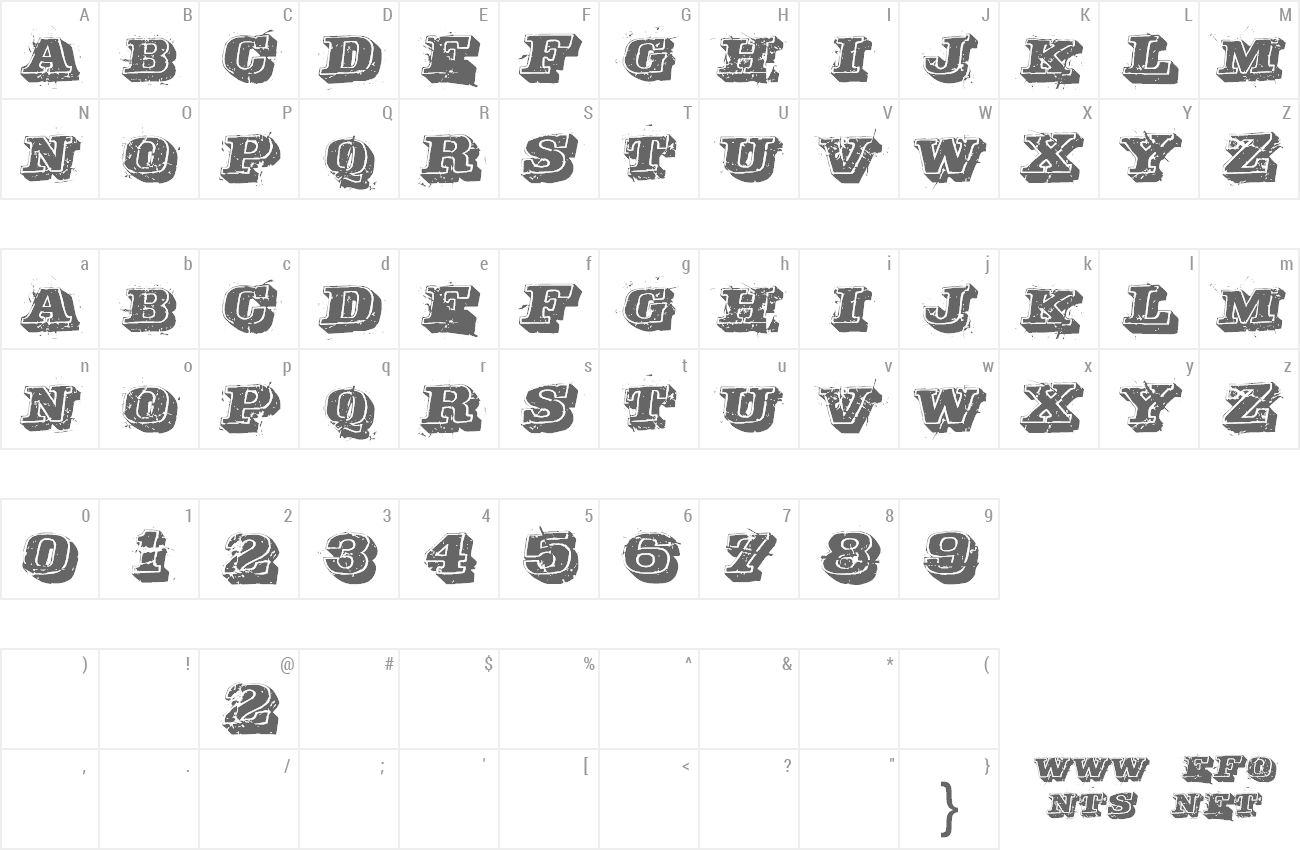 Font Depraved preview