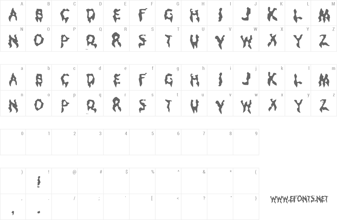 Font Droopy Poopy preview