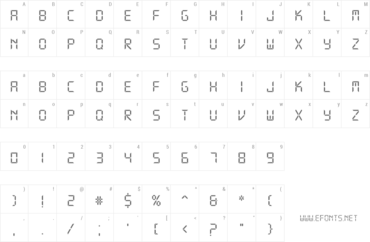 Font DS-Digital preview