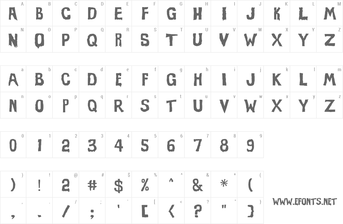 Font Evil of Frankenstein preview