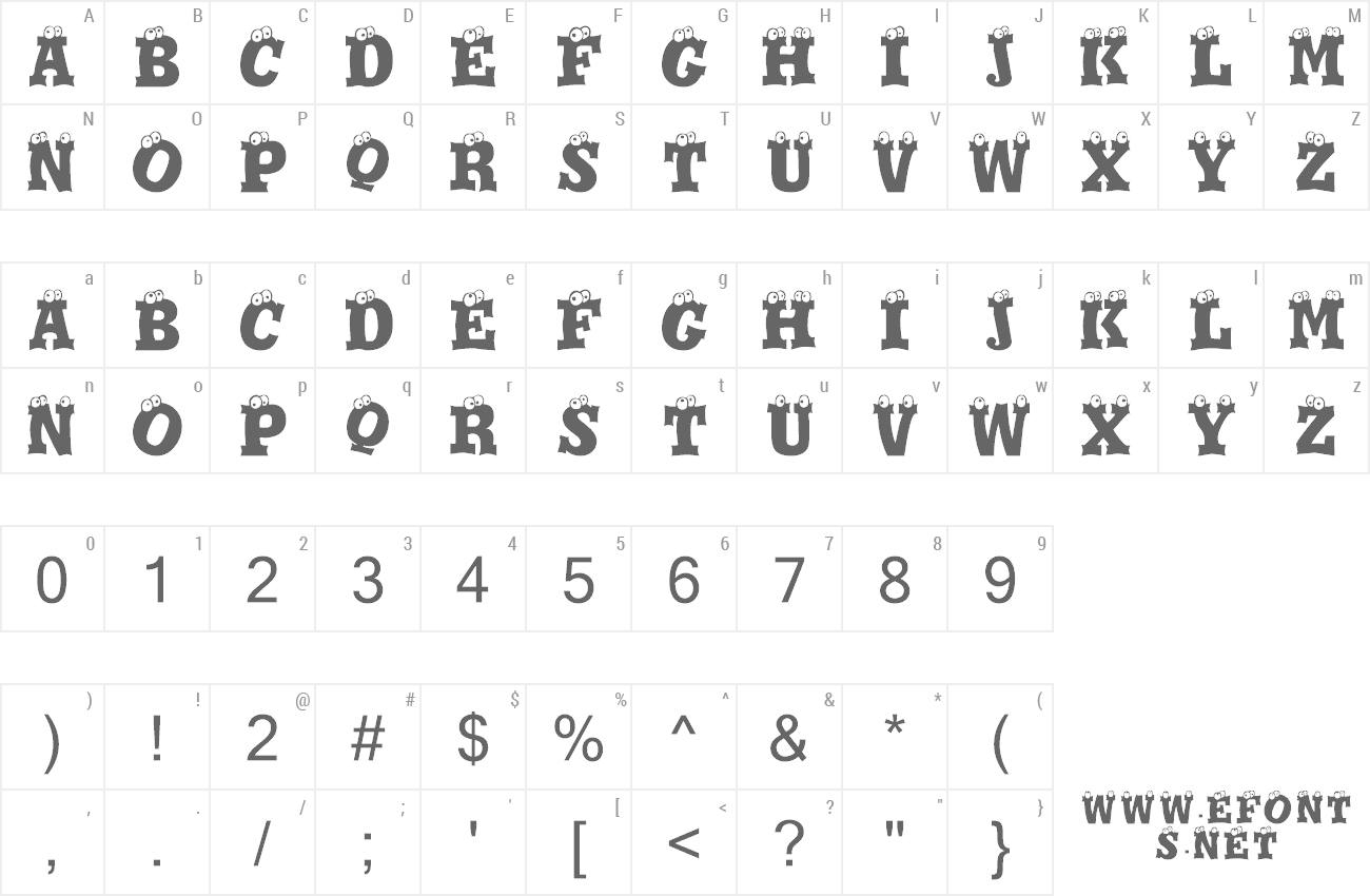 Font Eyesis preview