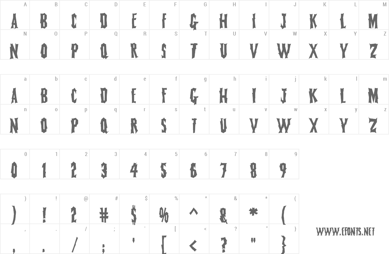 Font Fearless Vampire Killer preview