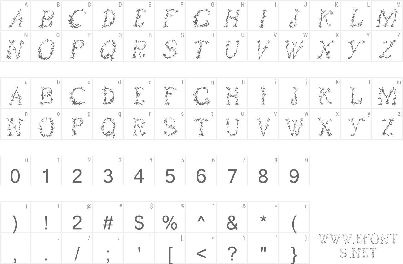 Font Floral preview