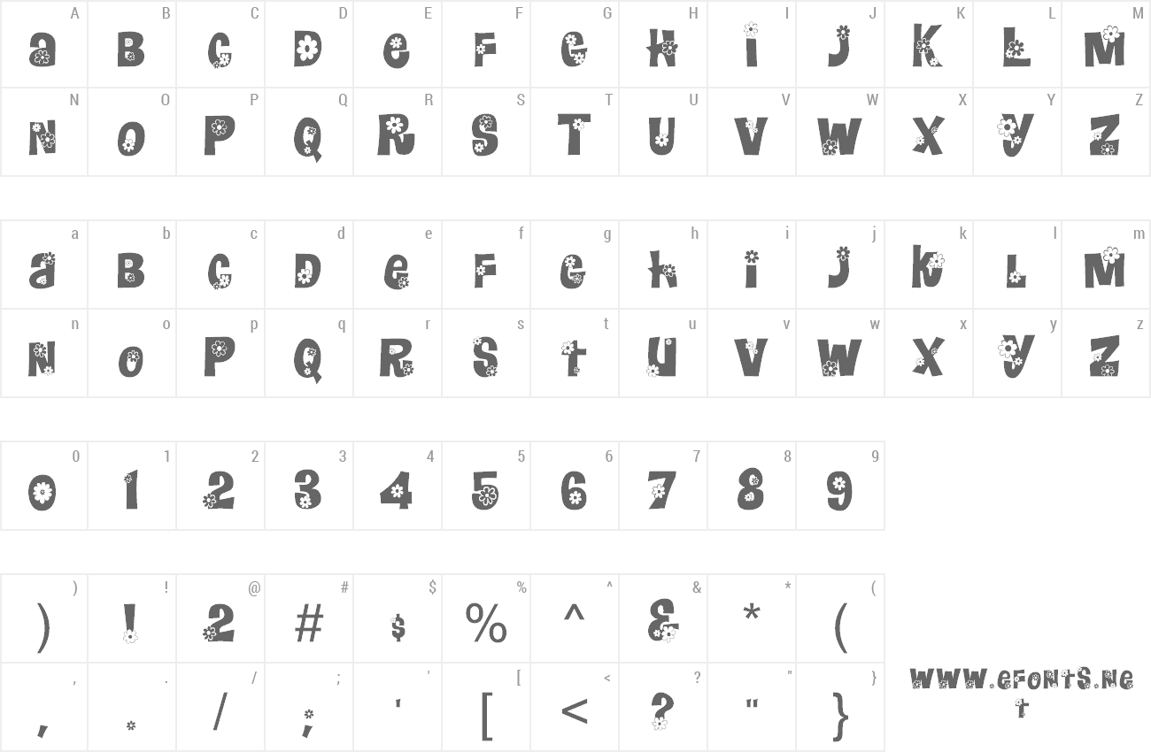 Font Floralies preview