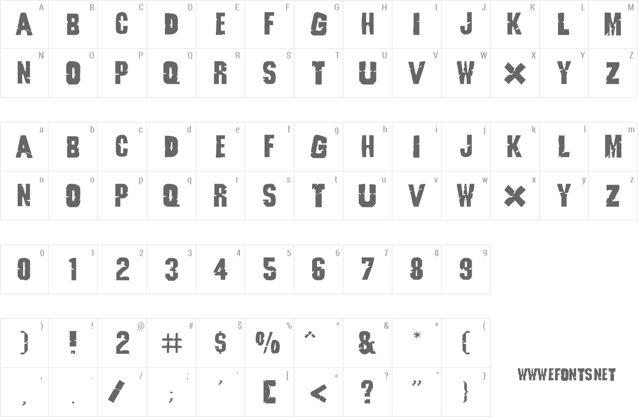 Font Godzilla preview
