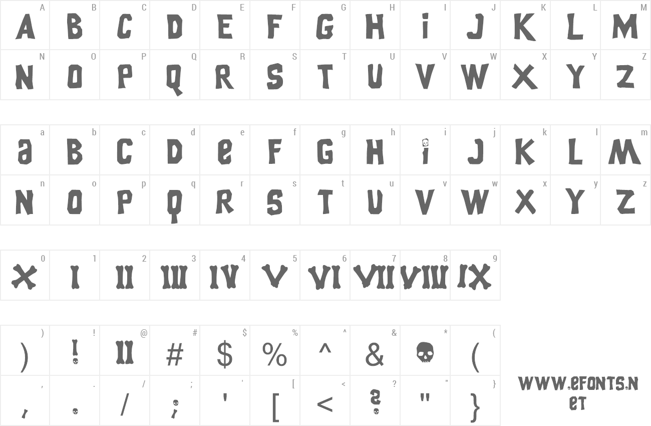 Font Goonies preview