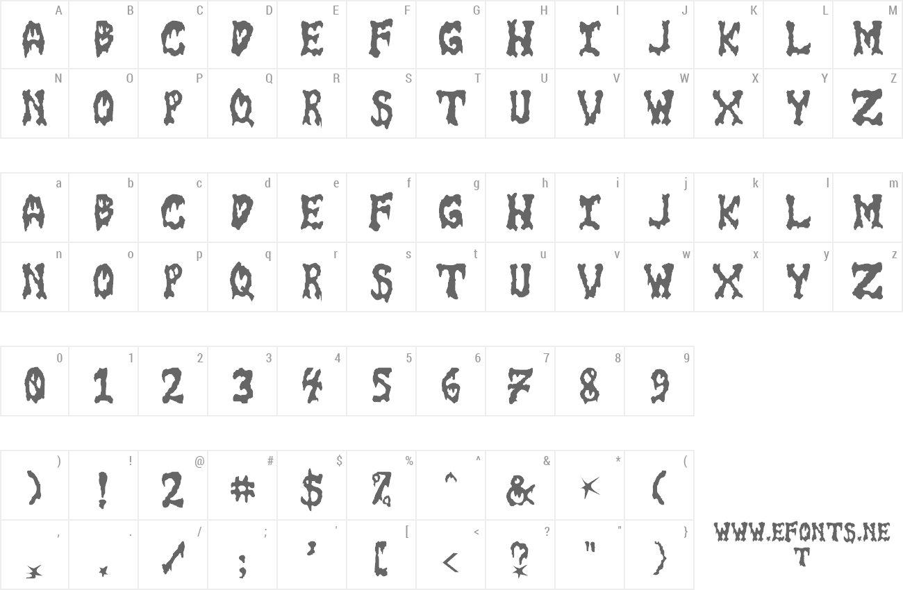 Font GoreFont preview