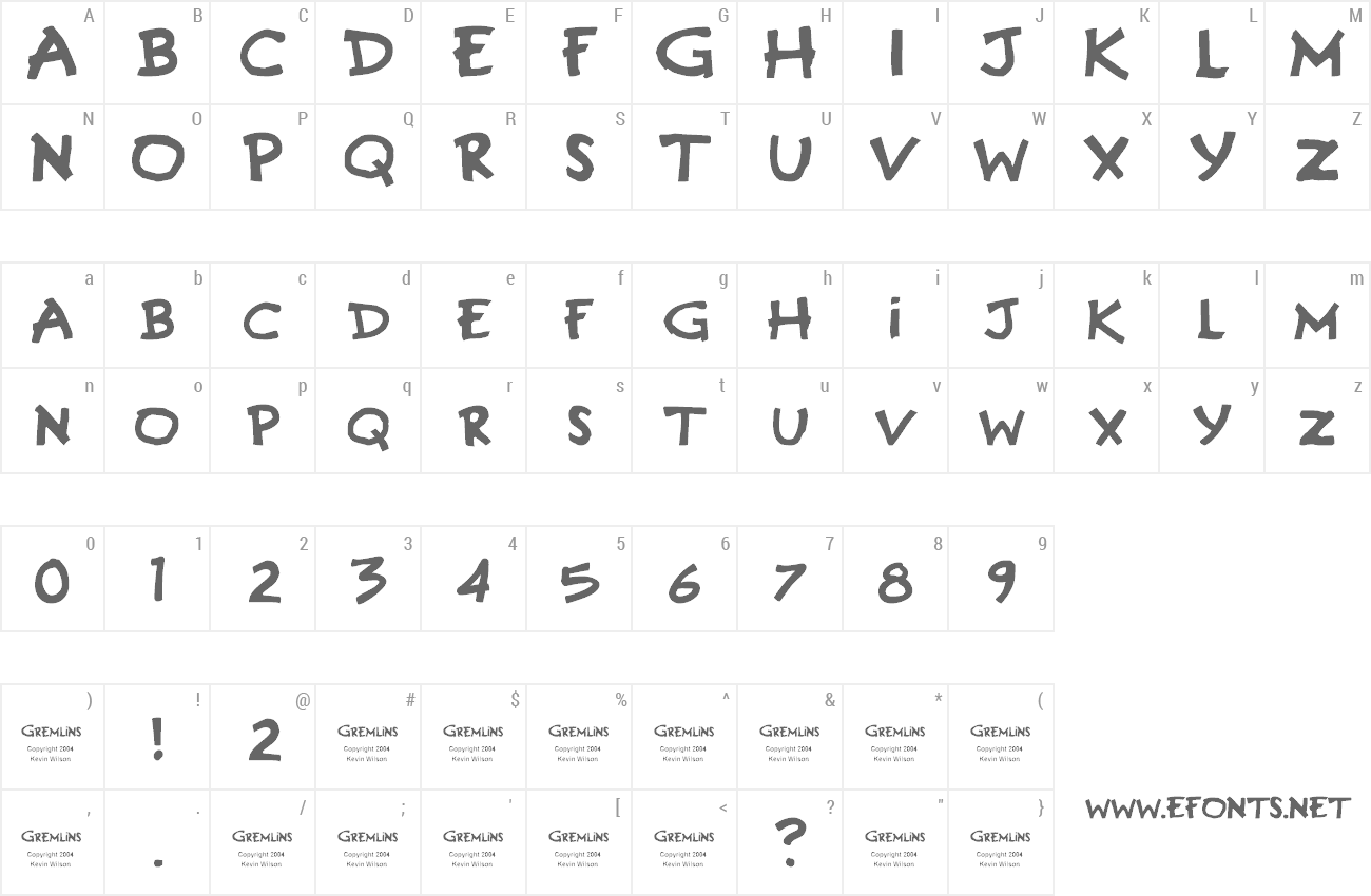 Font Gremlins preview